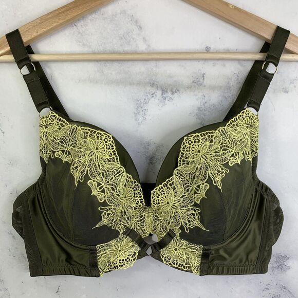 Playful Promises Bra y2k Gabi Fresh Lace 38C Balcony coquette Green romantic - Picture 1 of 11